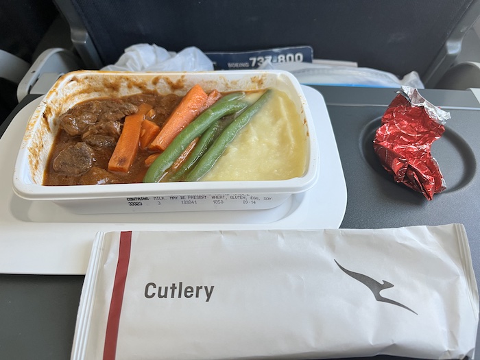 カンタス航空　ブリスベン→クイーンズタウン　機内食