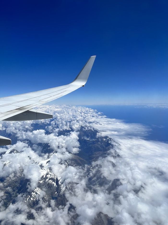 空からのニュージーランド　ミルフォードサウンドあたり