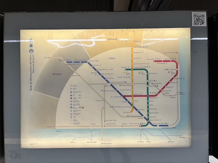 リスボン　地下鉄　路線図