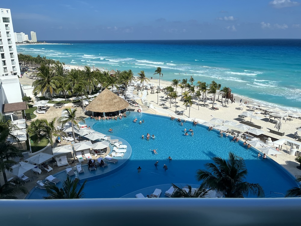 カンクン　ルブランカンクンから見た海