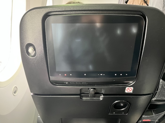 JAL 787-9 プレミアムエコノミー　モニタ