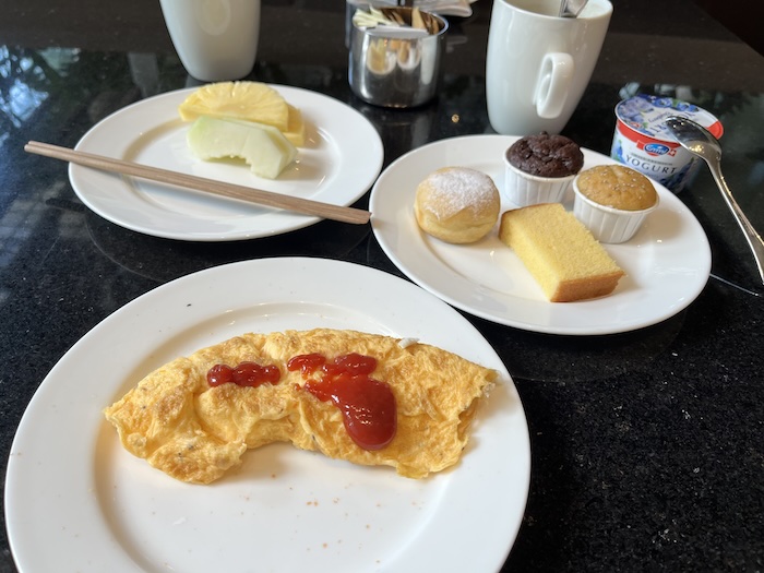シェラトンタワーズシンガポール　朝食　オムレツ