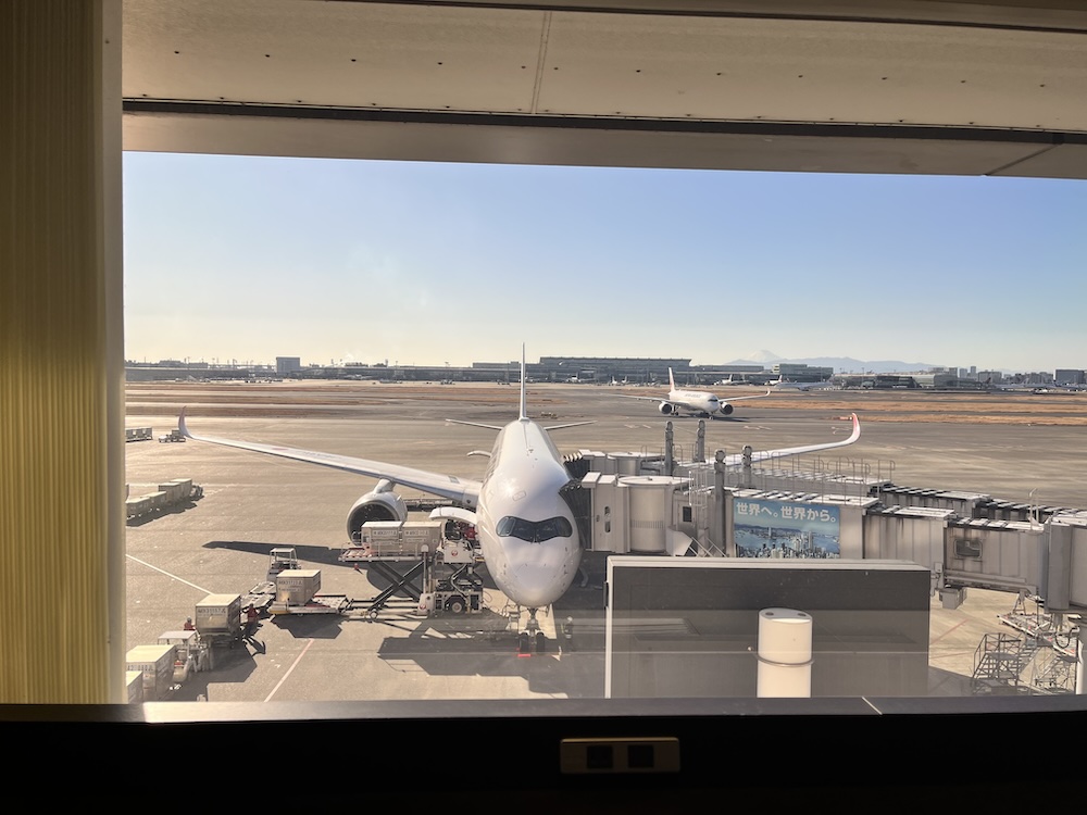 羽田空港南ウィング　サクララウンジからの眺め